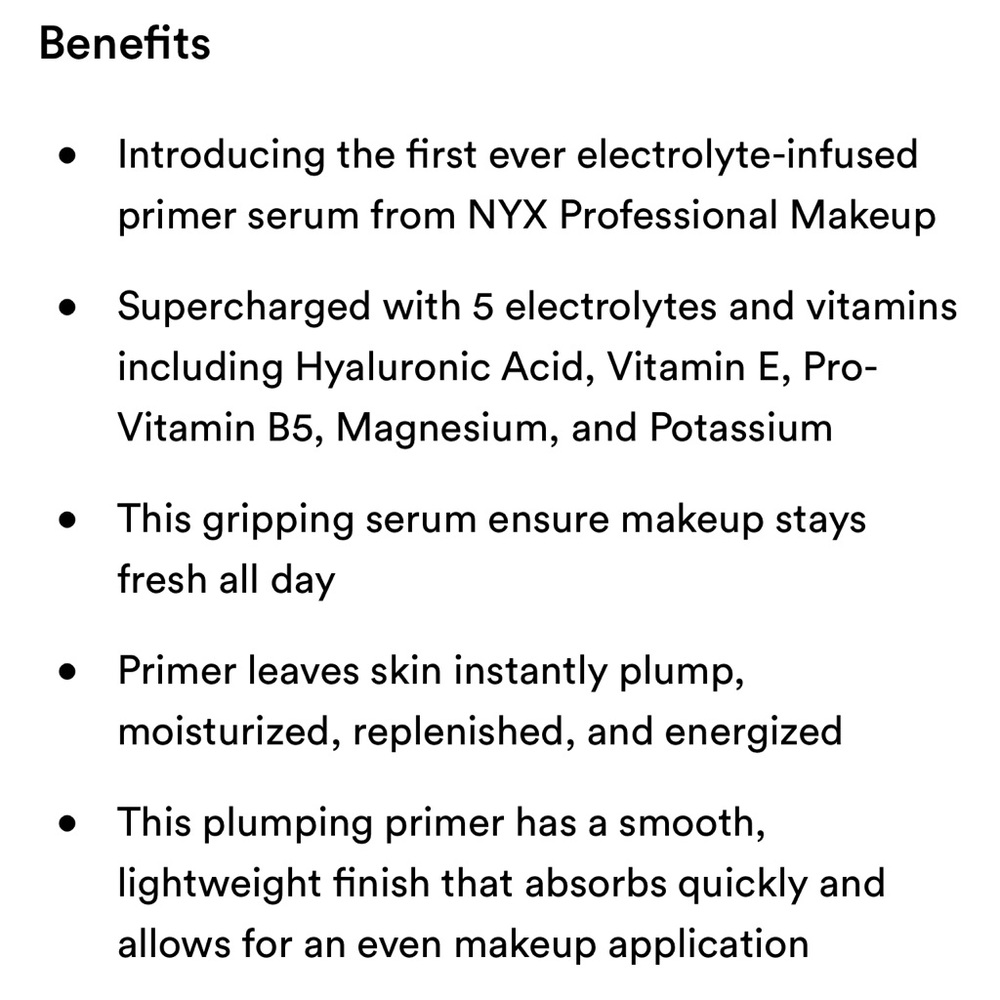 $10β€οΈβπ₯ LAST 1! NYX Plump Right Back Electrolytes Plumping Primer Serum π§ NEW - Picture 8 of 9